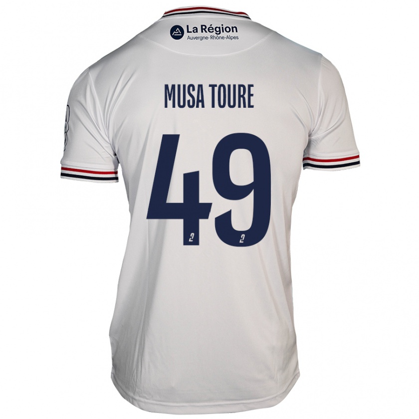 Kandiny Homme Maillot Musa Toure #49 Blanc Tenues Extérieur 2024/25 T-Shirt