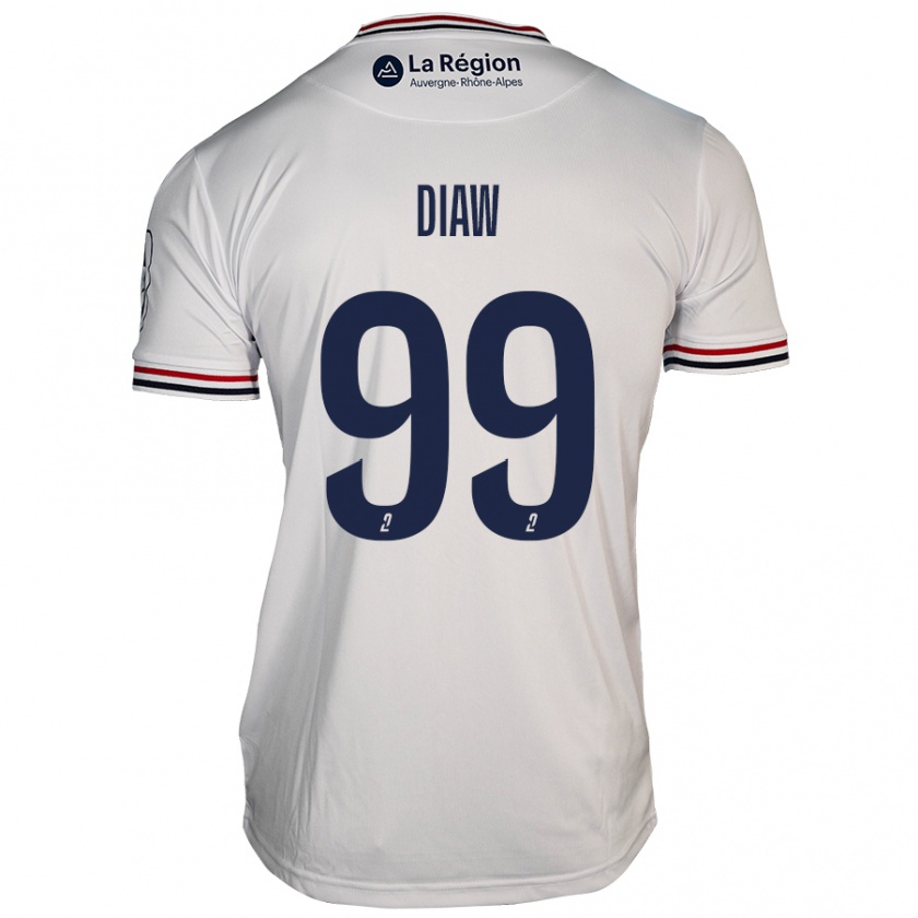 Kandiny Homme Maillot Mory Diaw #99 Blanc Tenues Extérieur 2024/25 T-Shirt