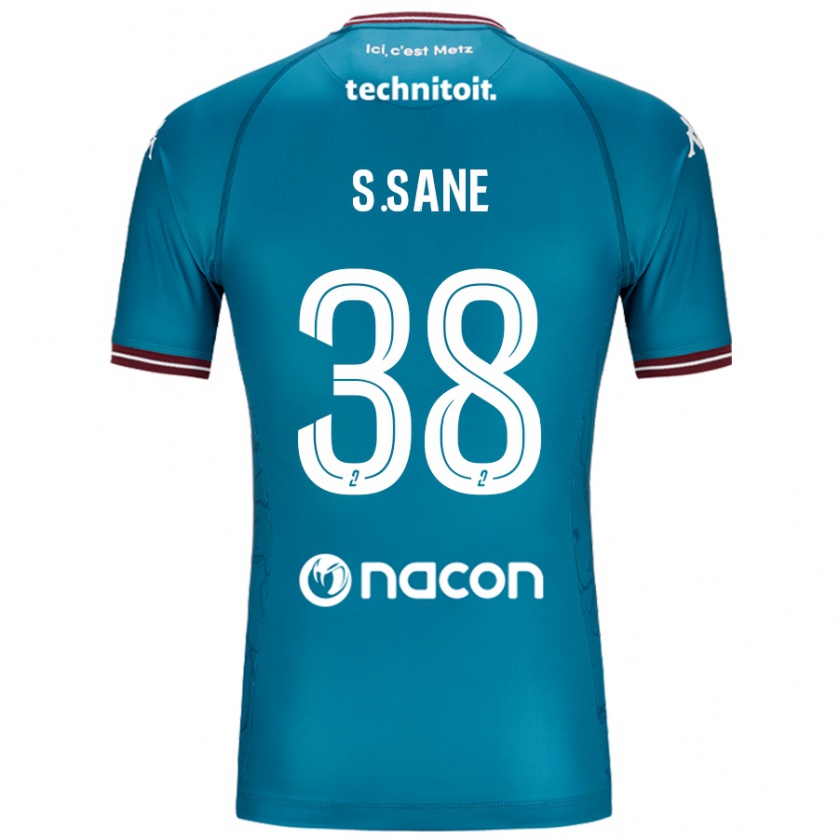 Kandiny Homme Maillot Sadibou Sané #38 Bleu Pétrole Tenues Extérieur 2024/25 T-Shirt