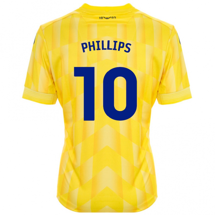 Kandiny Femme Maillot Matt Phillips #10 Jaune Tenues Domicile 2024/25 T-Shirt