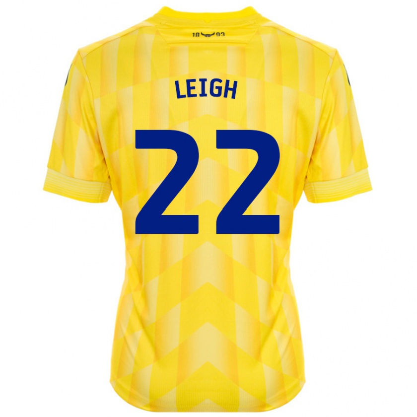 Kandiny Femme Maillot Greg Leigh #22 Jaune Tenues Domicile 2024/25 T-Shirt