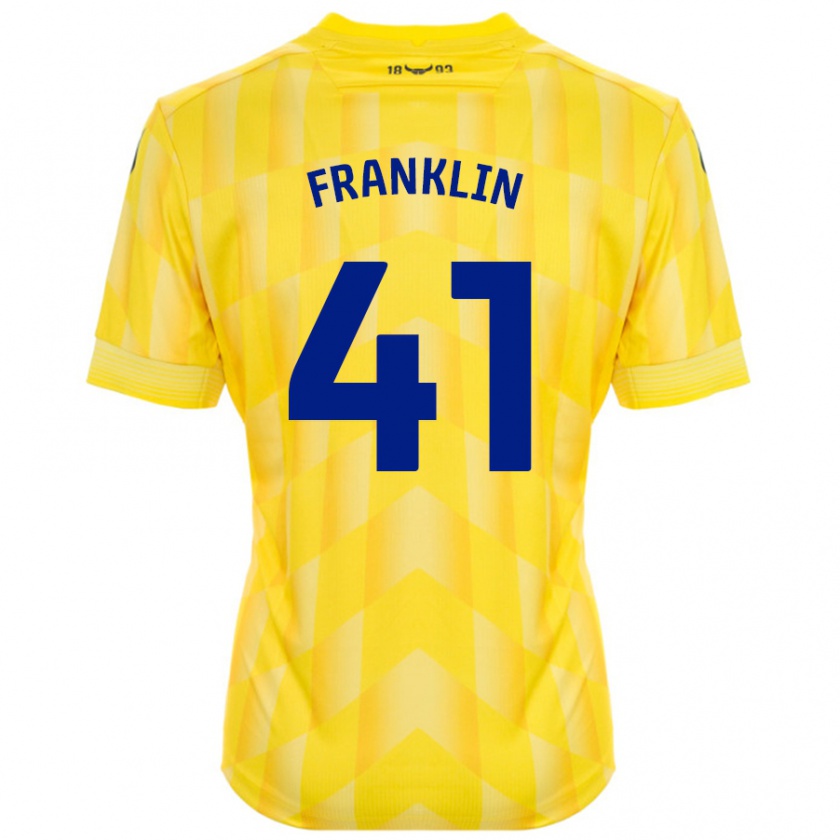 Kandiny Femme Maillot George Franklin #41 Jaune Tenues Domicile 2024/25 T-Shirt