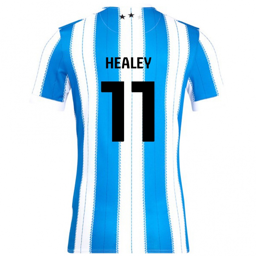 Kandiny Femme Maillot Rhys Healey #11 Bleu Blanc Tenues Domicile 2024/25 T-Shirt