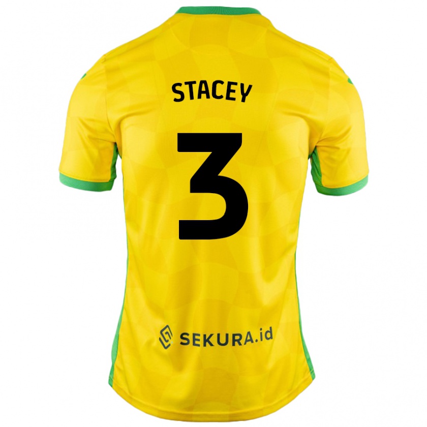 Kandiny Femme Maillot Jack Stacey #3 Jaune Vert Tenues Domicile 2024/25 T-Shirt