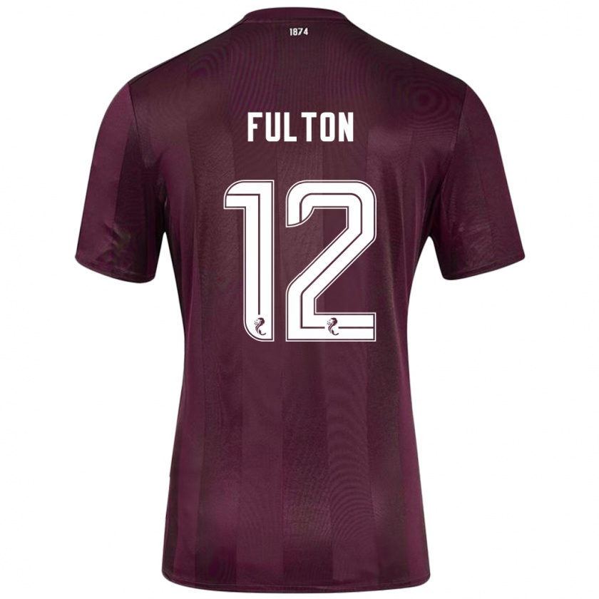 Kandiny Femme Maillot Ryan Fulton #12 Bordeaux Tenues Domicile 2024/25 T-Shirt