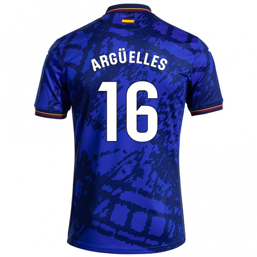 Kandiny Femme Maillot David Argüelles #16 Bleu Foncé Tenues Domicile 2024/25 T-Shirt