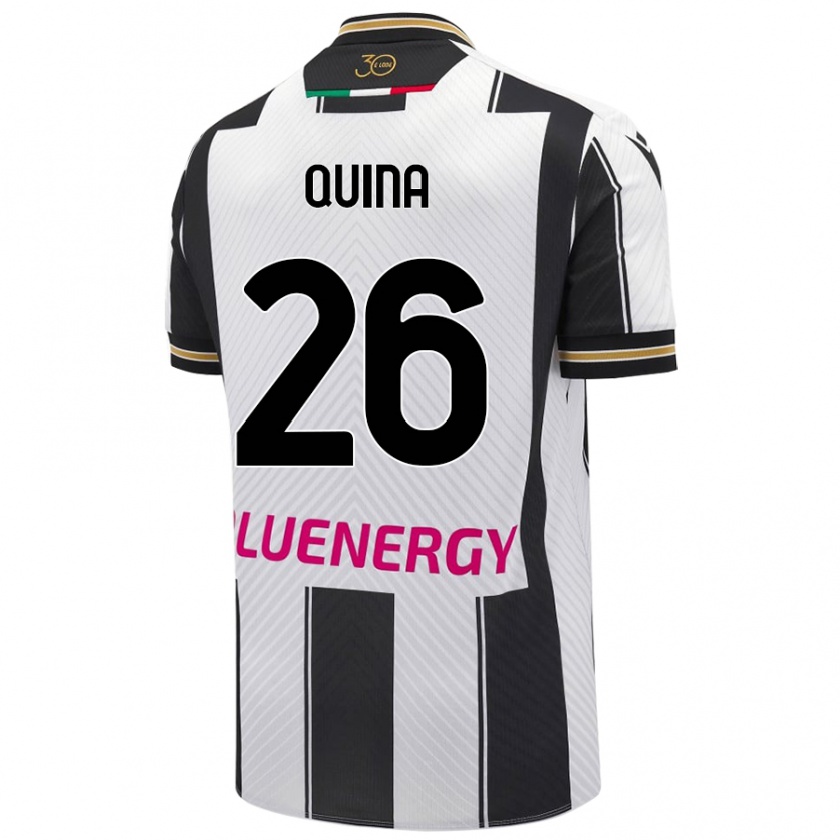 Kandiny Femme Maillot Domingos Quina #26 Blanc Noir Tenues Domicile 2024/25 T-Shirt