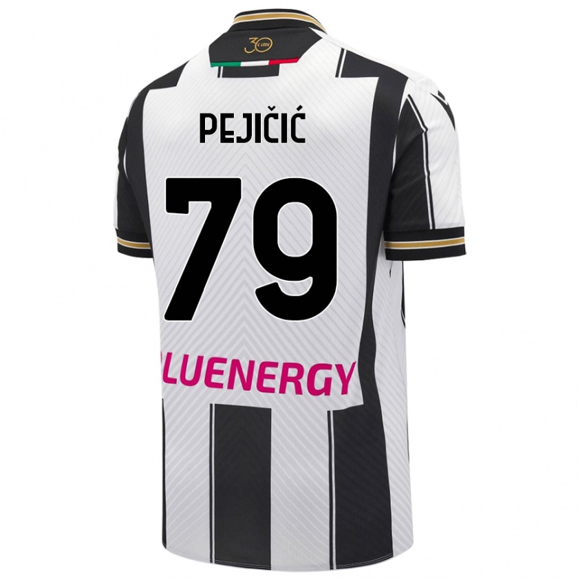 Kandiny Femme Maillot David Pejičić #79 Blanc Noir Tenues Domicile 2024/25 T-Shirt