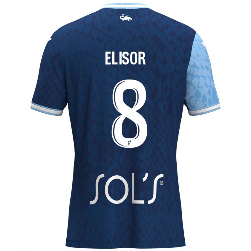 Kandiny Femme Maillot Salomé Elisor #8 Bleu Ciel Bleu Foncé Tenues Domicile 2024/25 T-Shirt