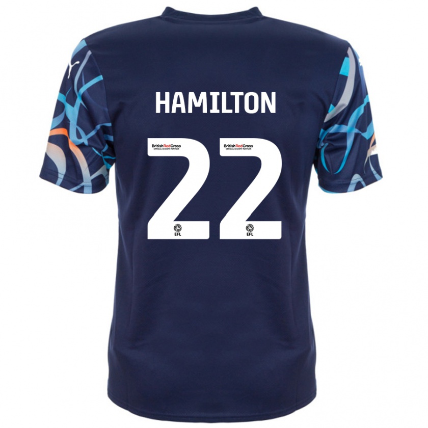 Kandiny Femme Maillot Cj Hamilton #22 Bleu Marine Tenues Extérieur 2024/25 T-Shirt