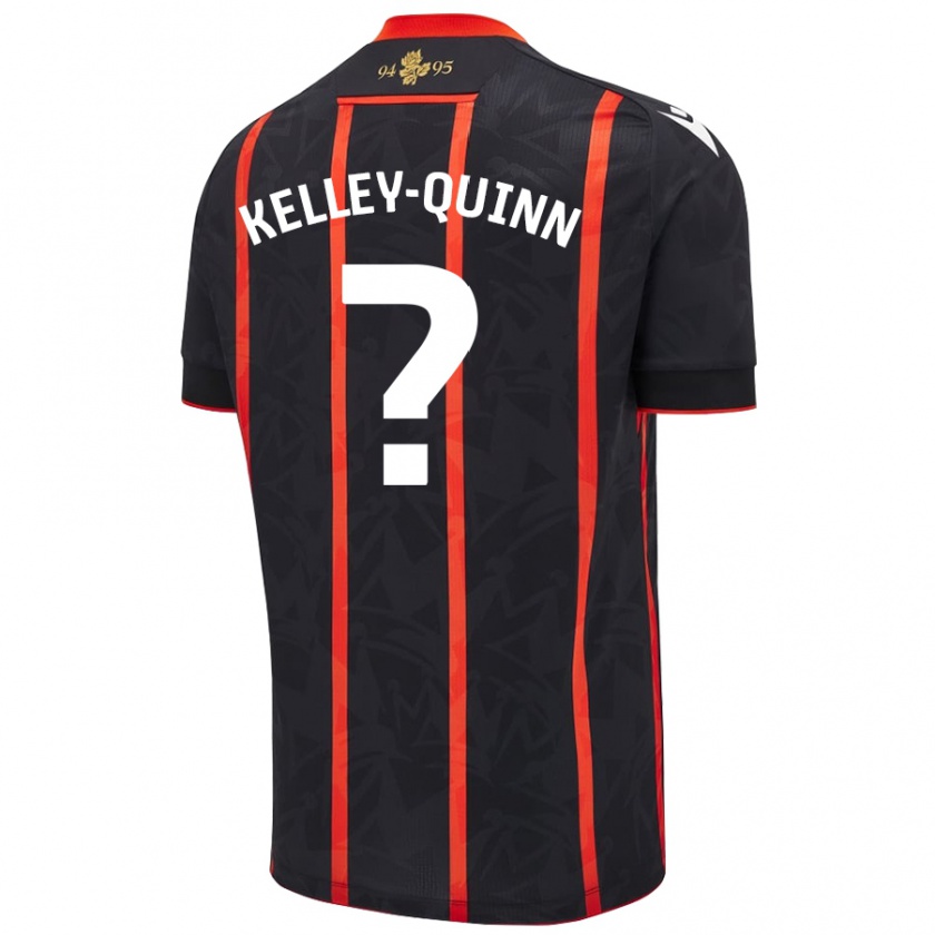 Kandiny Femme Maillot Leon Kelley-Quinn #0 Noir Rouge Tenues Extérieur 2024/25 T-Shirt