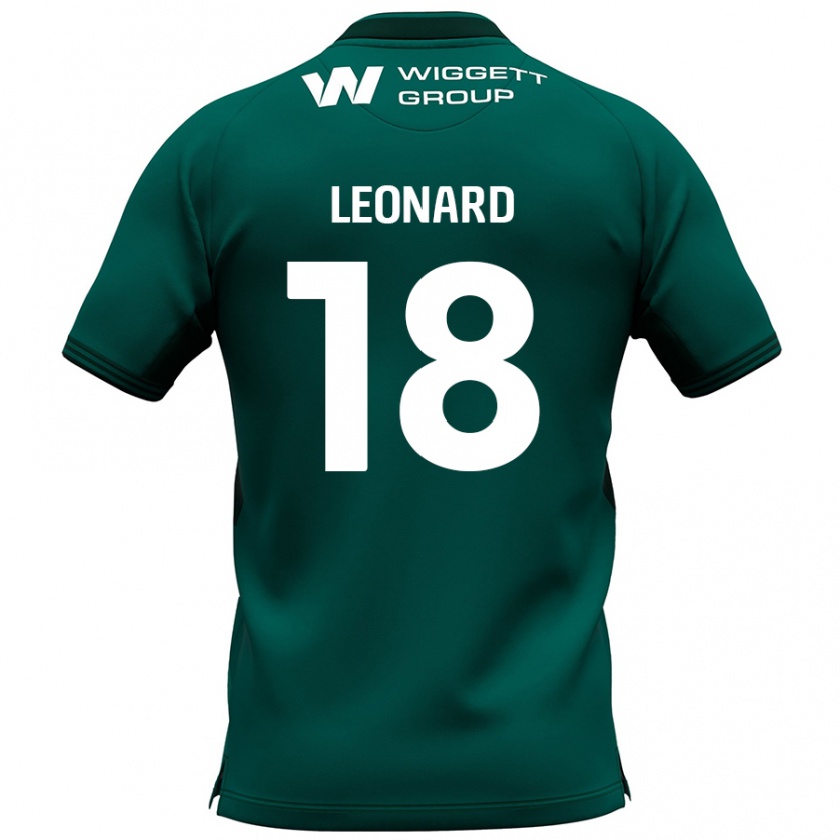 Kandiny Femme Maillot Ryan Leonard #18 Vert Tenues Extérieur 2024/25 T-Shirt