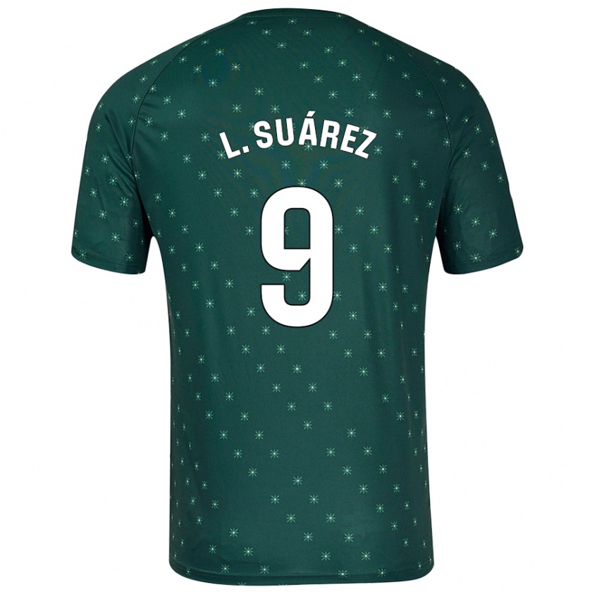 Kandiny Femme Maillot Luis Suárez #9 Vert Foncé Tenues Extérieur 2024/25 T-Shirt