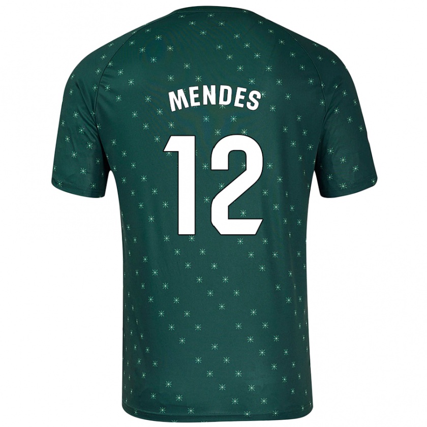 Kandiny Femme Maillot Alex Mendes #12 Vert Foncé Tenues Extérieur 2024/25 T-Shirt