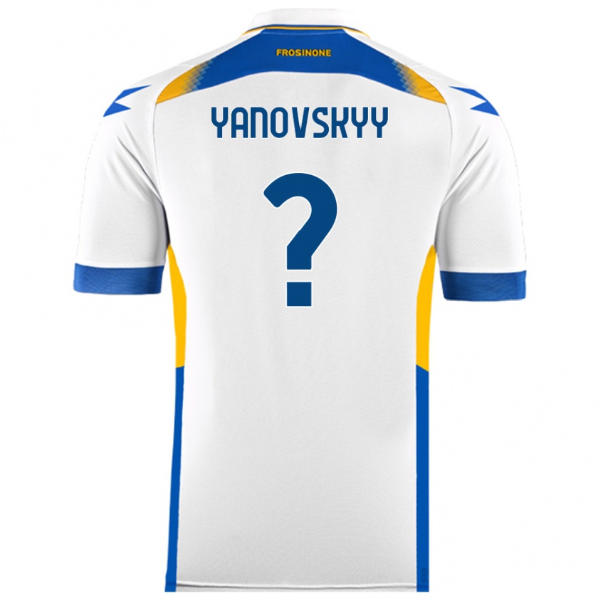 Kandiny Femme Maillot Riccardo Yanovskyy #0 Blanc Tenues Extérieur 2024/25 T-Shirt