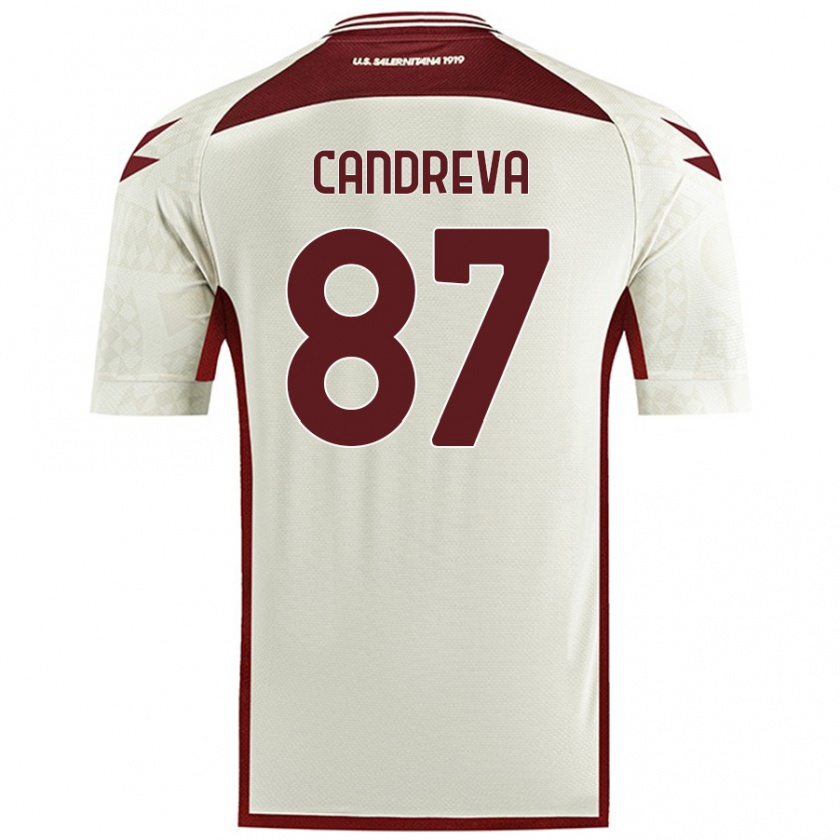 Kandiny Femme Maillot Antonio Candreva #87 Couleur Crème Tenues Extérieur 2024/25 T-Shirt