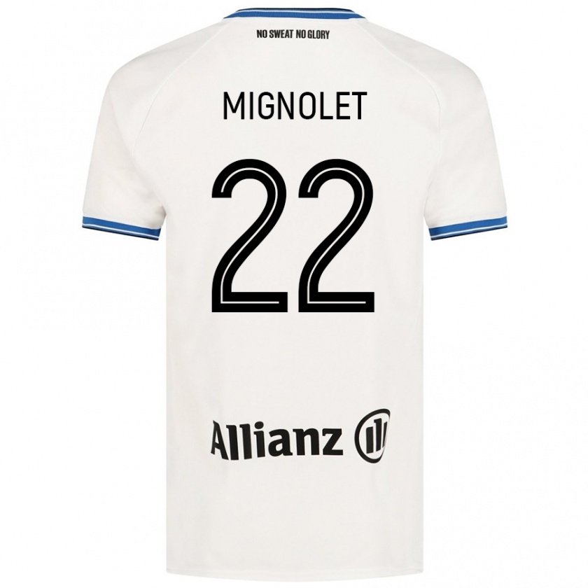 Kandiny Femme Maillot Simon Mignolet #22 Blanc Tenues Extérieur 2024/25 T-Shirt