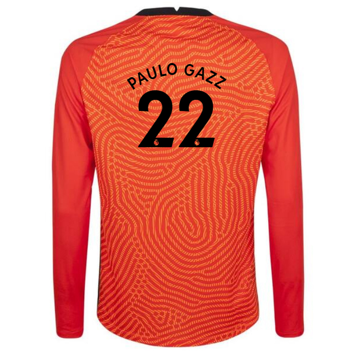 Femme Football Maillot Paulo Gazzaniga #22 Tenues Domicile Orange 2020/21 Chemise