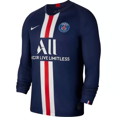 Enfant Maillot Kylian Mbappe 7 Tenues Domicile Bleu Royal Manches Longues 2019/20 Chemise