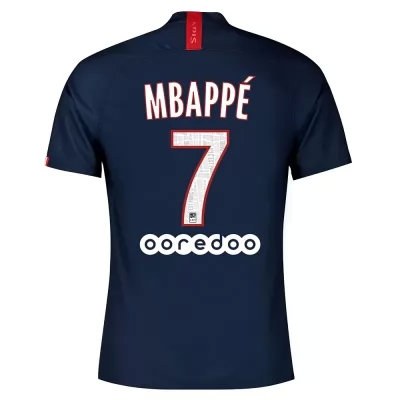 Enfant Maillot Kylian Mbappe 7 Tenues Domicile Bleu Royal 2019/20 Chemise