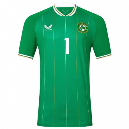 Kandiny Enfant Maillot Irlande Conor Walsh #1 Vert Tenues Domicile 24-26 T-Shirt