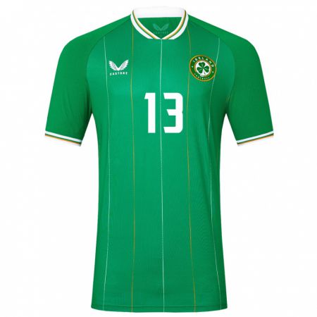 Kandiny Enfant Maillot Irlande James Golding #13 Vert Tenues Domicile 24-26 T-Shirt