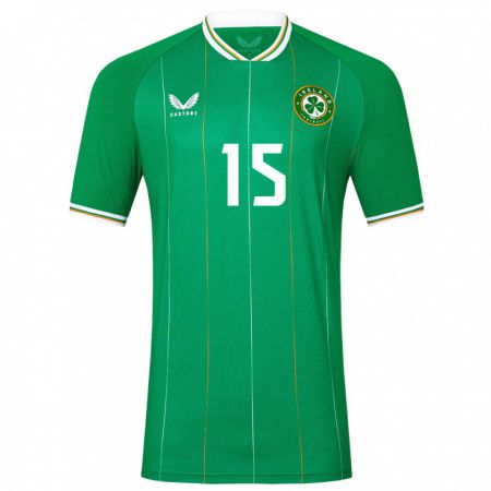 Kandiny Enfant Maillot Irlande Gideon Tetteh #15 Vert Tenues Domicile 24-26 T-Shirt