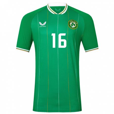 Kandiny Enfant Maillot Irlande Oisin Cooney #16 Vert Tenues Domicile 24-26 T-Shirt