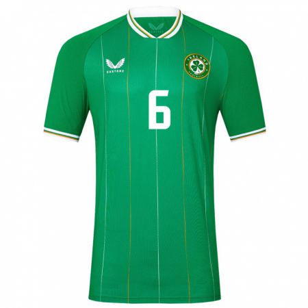 Kandiny Enfant Maillot Irlande Josh Cullen #6 Vert Tenues Domicile 24-26 T-Shirt