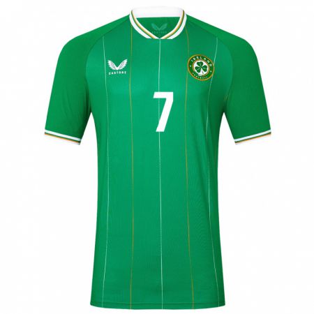 Kandiny Enfant Maillot Irlande Aidomo Emakhu #7 Vert Tenues Domicile 24-26 T-Shirt