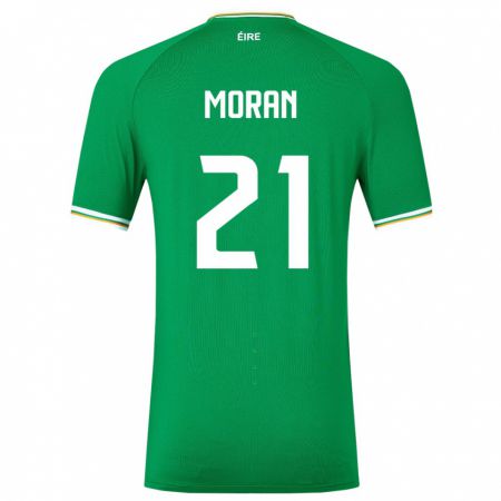 Kandiny Enfant Maillot Irlande Andy Moran #21 Vert Tenues Domicile 24-26 T-Shirt