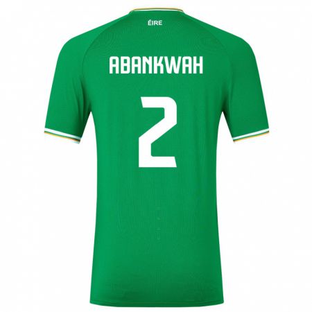 Kandiny Enfant Maillot Irlande James Abankwah #2 Vert Tenues Domicile 24-26 T-Shirt