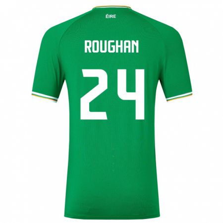 Kandiny Enfant Maillot Irlande Sean Roughan #24 Vert Tenues Domicile 24-26 T-Shirt