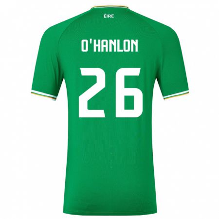 Kandiny Enfant Maillot Irlande Tara O'hanlon #26 Vert Tenues Domicile 24-26 T-Shirt