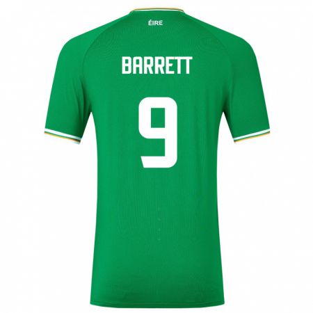 Kandiny Enfant Maillot Irlande Amber Barrett #9 Vert Tenues Domicile 24-26 T-Shirt