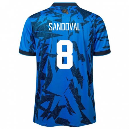 Kandiny Enfant Maillot Salvador Emerson Sandoval #8 Bleu Tenues Domicile 24-26 T-Shirt