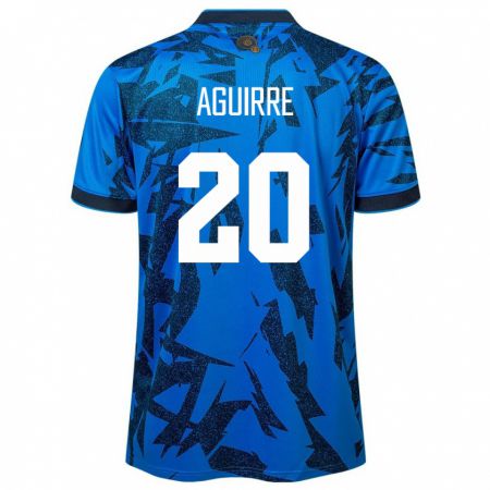 Kandiny Enfant Maillot Salvador Jonathan Aguirre #20 Bleu Tenues Domicile 24-26 T-Shirt