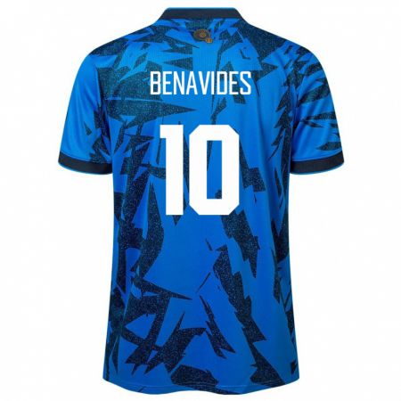 Kandiny Enfant Maillot Salvador Matthew Benavides #10 Bleu Tenues Domicile 24-26 T-Shirt