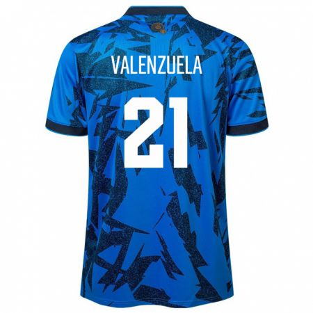 Kandiny Enfant Maillot Salvador Ana Valenzuela #21 Bleu Tenues Domicile 24-26 T-Shirt