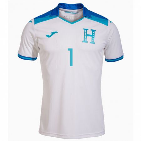 Kandiny Enfant Maillot Honduras Harold Fonseca #1 Blanc Tenues Domicile 24-26 T-Shirt