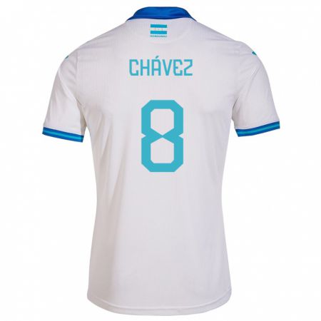 Kandiny Enfant Maillot Honduras Gerson Chávez #8 Blanc Tenues Domicile 24-26 T-Shirt