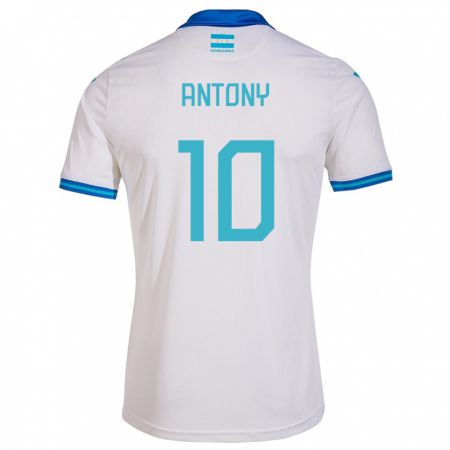 Kandiny Enfant Maillot Honduras Antony García #10 Blanc Tenues Domicile 24-26 T-Shirt