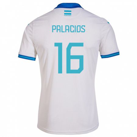 Kandiny Enfant Maillot Honduras Danilo Palacios #16 Blanc Tenues Domicile 24-26 T-Shirt