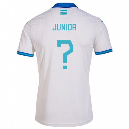 Kandiny Enfant Maillot Honduras Junior Mejía #0 Blanc Tenues Domicile 24-26 T-Shirt