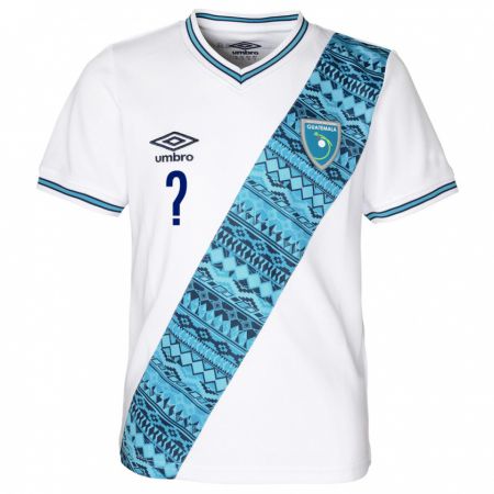 Kandiny Enfant Maillot Guatemala Samuel Camacho #0 Blanc Tenues Domicile 24-26 T-Shirt