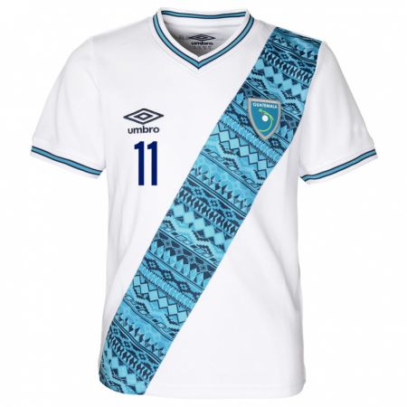 Kandiny Enfant Maillot Guatemala Andersson Ortiz #11 Blanc Tenues Domicile 24-26 T-Shirt