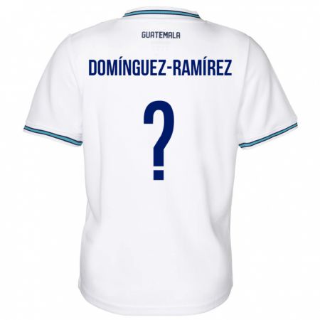 Kandiny Enfant Maillot Guatemala Marco Domínguez-Ramírez #0 Blanc Tenues Domicile 24-26 T-Shirt