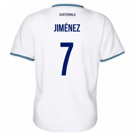 Kandiny Enfant Maillot Guatemala Cristian Jiménez #7 Blanc Tenues Domicile 24-26 T-Shirt