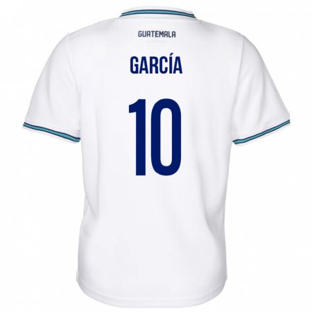 Kandiny Enfant Maillot Guatemala Gabriel García #10 Blanc Tenues Domicile 24-26 T-Shirt