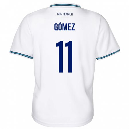 Kandiny Enfant Maillot Guatemala Savianna Gómez #11 Blanc Tenues Domicile 24-26 T-Shirt